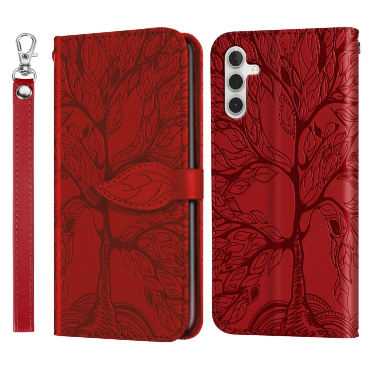 Life Tree Embossing Pattern Leather Phone Case, For Samsung Galaxy A24 5G, For Samsung Galaxy A54 5G, For Samsung Galaxy A34 5G, For Xiaomi Redmi A1, For Xiaomi 13, For Xiaomi 13 Pro, For Xiaomi 12T