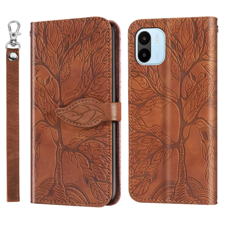 Life Tree Embossing Pattern Leather Phone Case, For Samsung Galaxy A24 5G, For Samsung Galaxy A54 5G, For Samsung Galaxy A34 5G, For Xiaomi Redmi A1, For Xiaomi 13, For Xiaomi 13 Pro, For Xiaomi 12T