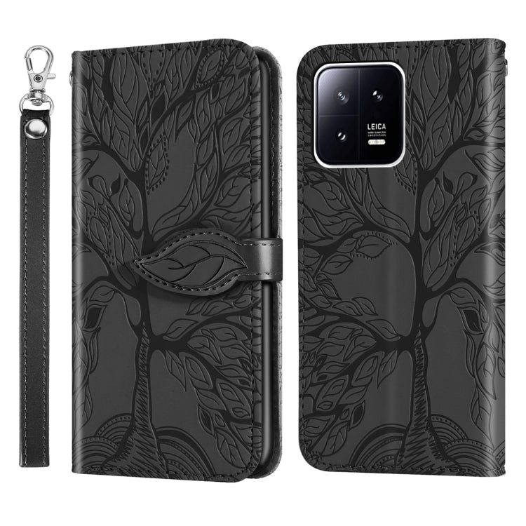 Life Tree Embossing Pattern Leather Phone Case, For Samsung Galaxy A24 5G, For Samsung Galaxy A54 5G, For Samsung Galaxy A34 5G, For Xiaomi Redmi A1, For Xiaomi 13, For Xiaomi 13 Pro, For Xiaomi 12T