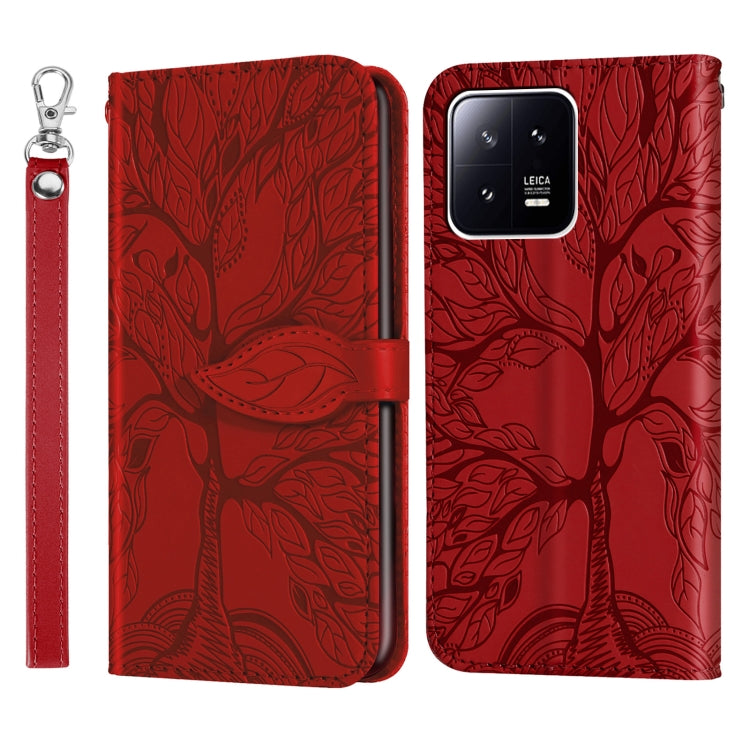 Life Tree Embossing Pattern Leather Phone Case, For Samsung Galaxy A24 5G, For Samsung Galaxy A54 5G, For Samsung Galaxy A34 5G, For Xiaomi Redmi A1, For Xiaomi 13, For Xiaomi 13 Pro, For Xiaomi 12T