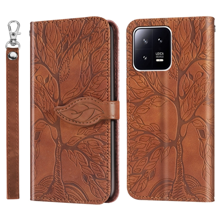 Life Tree Embossing Pattern Leather Phone Case, For Samsung Galaxy A24 5G, For Samsung Galaxy A54 5G, For Samsung Galaxy A34 5G, For Xiaomi Redmi A1, For Xiaomi 13, For Xiaomi 13 Pro, For Xiaomi 12T