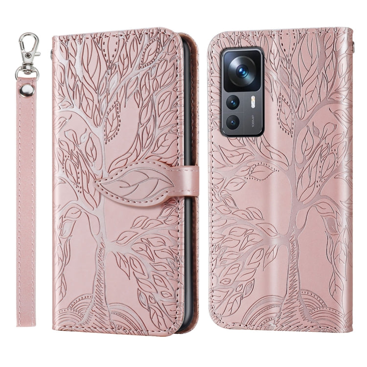 Life Tree Embossing Pattern Leather Phone Case, For Samsung Galaxy A24 5G, For Samsung Galaxy A54 5G, For Samsung Galaxy A34 5G, For Xiaomi Redmi A1, For Xiaomi 13, For Xiaomi 13 Pro, For Xiaomi 12T