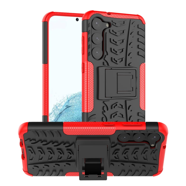 Tire Texture TPU + PC Phone Case with Holder, For Motorola Moto E22, For Samsung Galaxy S23+ 5G, For Samsung Galaxy A14 5G