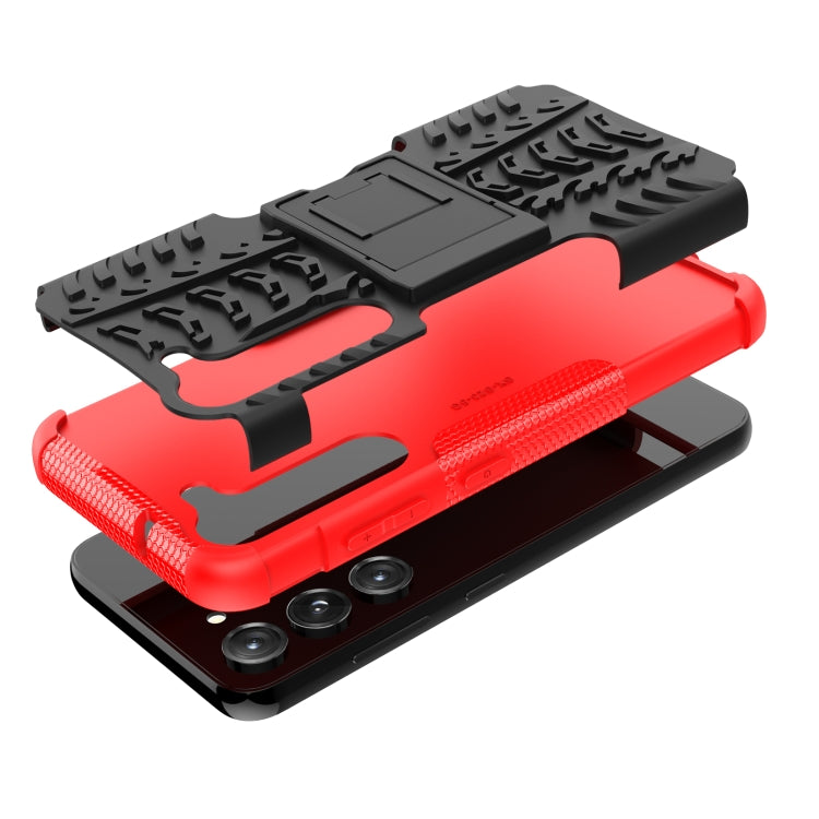 Tire Texture TPU + PC Phone Case with Holder, For Samsung Galaxy S23 5G, For Xiaomi Poco M4 / M5, For Xiaomi Poco M5