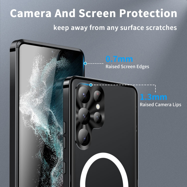 MagSafe Magnetic Frosted Metal Phone Case, For Samsung Galaxy S23 Ultra 5G, For Samsung Galaxy S23 5G