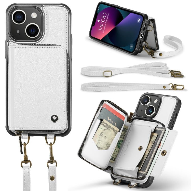 JEEHOOD C22 Series Zipper Wallet Leather Phone Case with Dual Lanyard, For iPhone 13, For iPhone 13 Pro, For iPhone 13 Pro Max, For iPhone 12, For iPhone 12 Pro Max, For iPhone 11, For iPhone 11 Pro, For iPhone 11 Pro Max