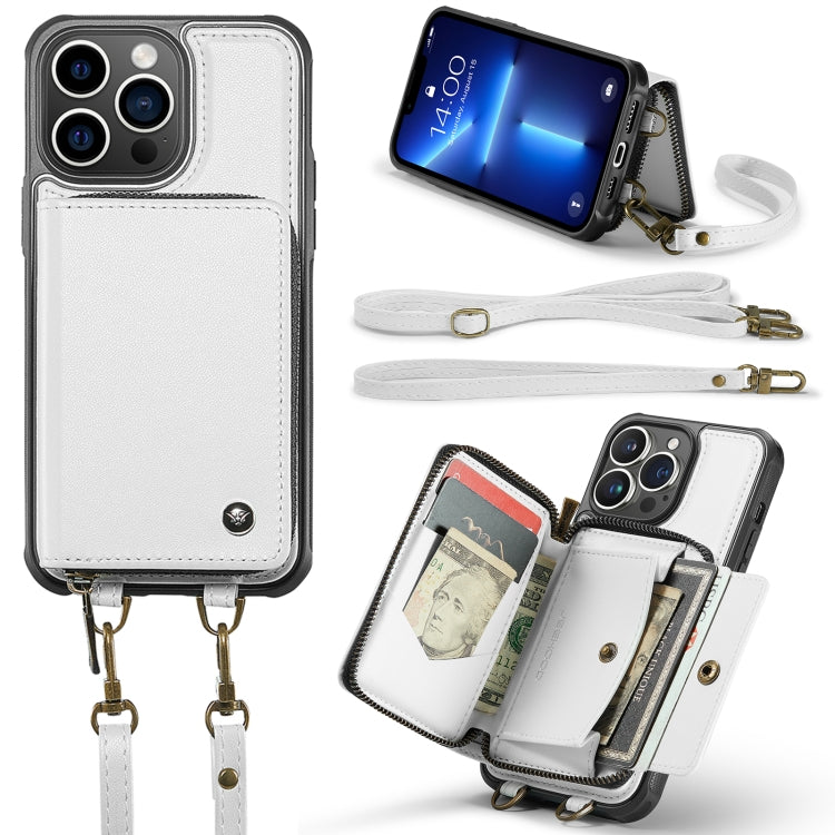JEEHOOD C22 Series Zipper Wallet Leather Phone Case with Dual Lanyard, For iPhone 13, For iPhone 13 Pro, For iPhone 13 Pro Max, For iPhone 12, For iPhone 12 Pro Max, For iPhone 11, For iPhone 11 Pro, For iPhone 11 Pro Max