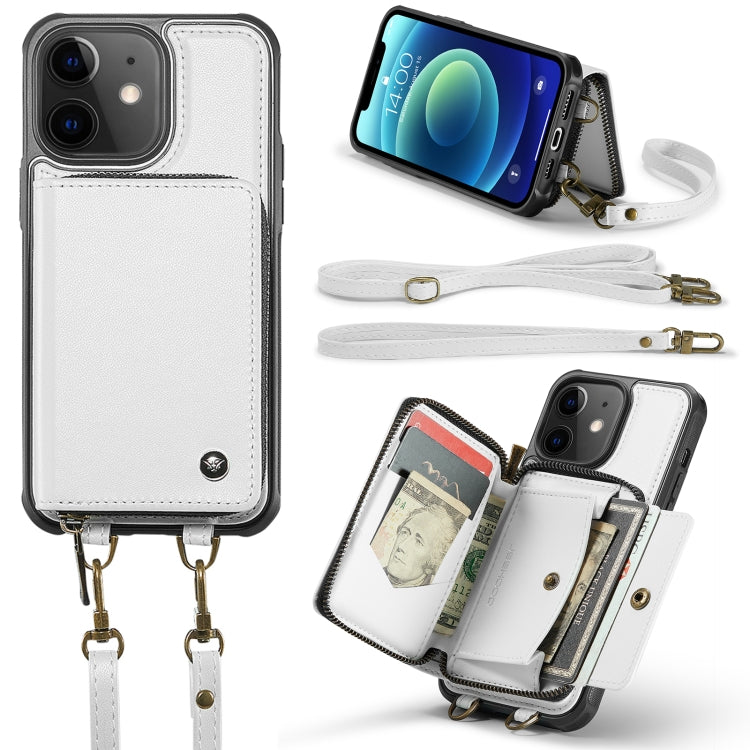 JEEHOOD C22 Series Zipper Wallet Leather Phone Case with Dual Lanyard, For iPhone 13, For iPhone 13 Pro, For iPhone 13 Pro Max, For iPhone 12, For iPhone 12 Pro Max, For iPhone 11, For iPhone 11 Pro, For iPhone 11 Pro Max