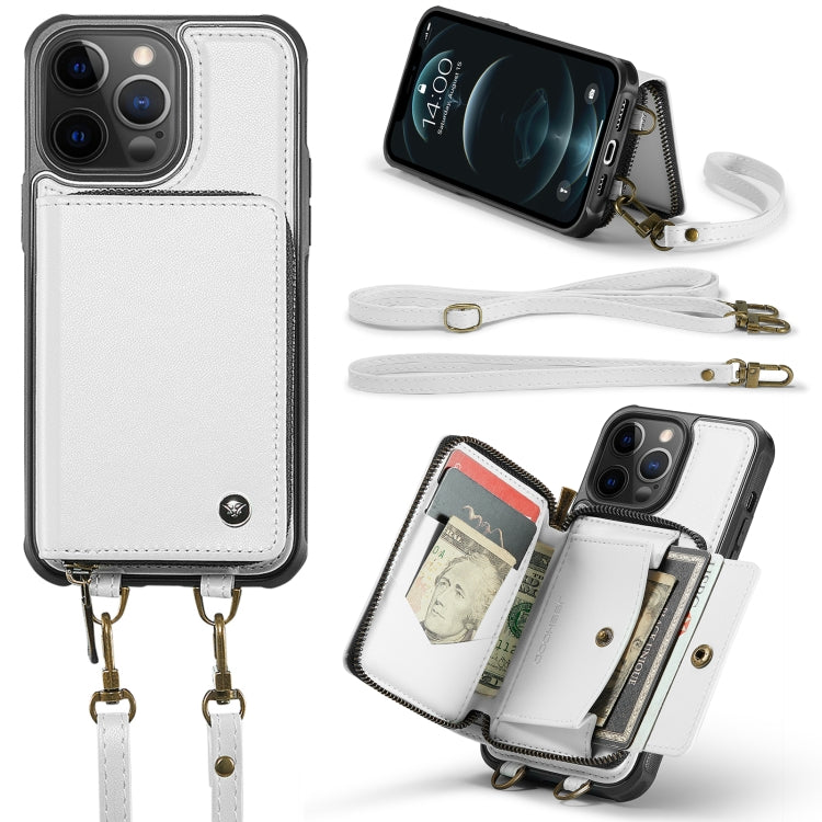 JEEHOOD C22 Series Zipper Wallet Leather Phone Case with Dual Lanyard, For iPhone 13, For iPhone 13 Pro, For iPhone 13 Pro Max, For iPhone 12, For iPhone 12 Pro Max, For iPhone 11, For iPhone 11 Pro, For iPhone 11 Pro Max