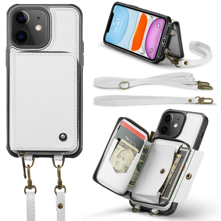 JEEHOOD C22 Series Zipper Wallet Leather Phone Case with Dual Lanyard, For iPhone 13, For iPhone 13 Pro, For iPhone 13 Pro Max, For iPhone 12, For iPhone 12 Pro Max, For iPhone 11, For iPhone 11 Pro, For iPhone 11 Pro Max