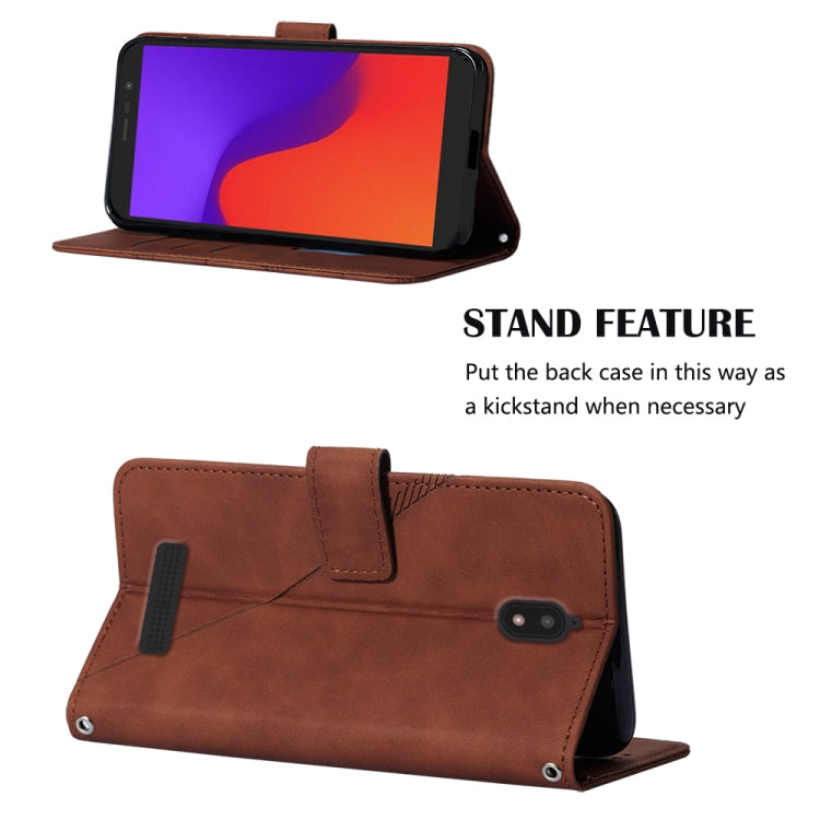Crossbody 3D Embossed Flip Leather Phone Case, For BLU View 2 2020/2022, For Infinix Hot 20 4G, For Infinix Hot 20 5G, For Infinix Hot 20 Play, For Infinix Hot 20S/20 Pro, For Infinix Smart 7