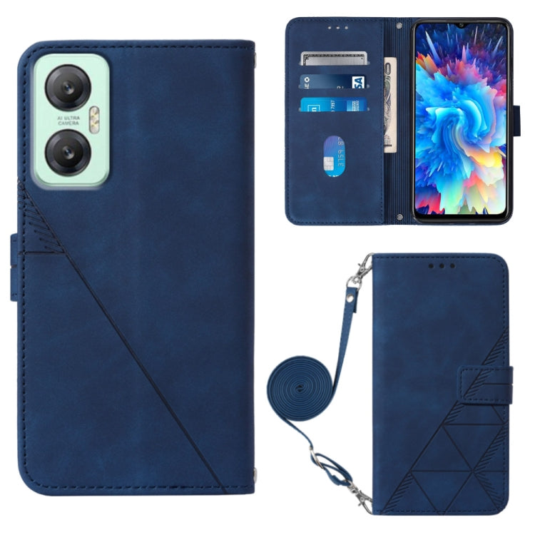 Crossbody 3D Embossed Flip Leather Phone Case, For Infinix Hot 20 4G, For Infinix Hot 20 5G, For Infinix Hot 20 Play, For Infinix Hot 20S/20 Pro, For Infinix Smart 7