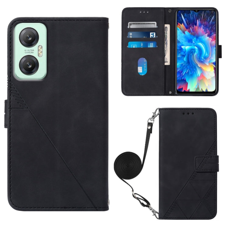 Crossbody 3D Embossed Flip Leather Phone Case, For Infinix Hot 20 4G, For Infinix Hot 20 5G, For Infinix Hot 20 Play, For Infinix Hot 20S/20 Pro, For Infinix Smart 7