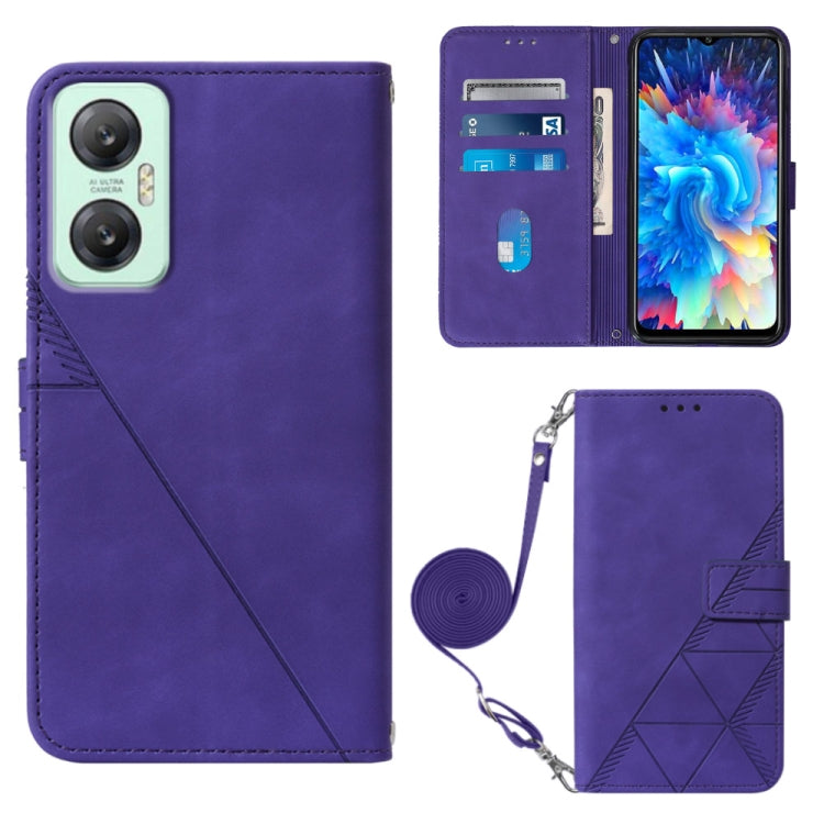 Crossbody 3D Embossed Flip Leather Phone Case, For Infinix Hot 20 4G, For Infinix Hot 20 5G, For Infinix Hot 20 Play, For Infinix Hot 20S/20 Pro, For Infinix Smart 7