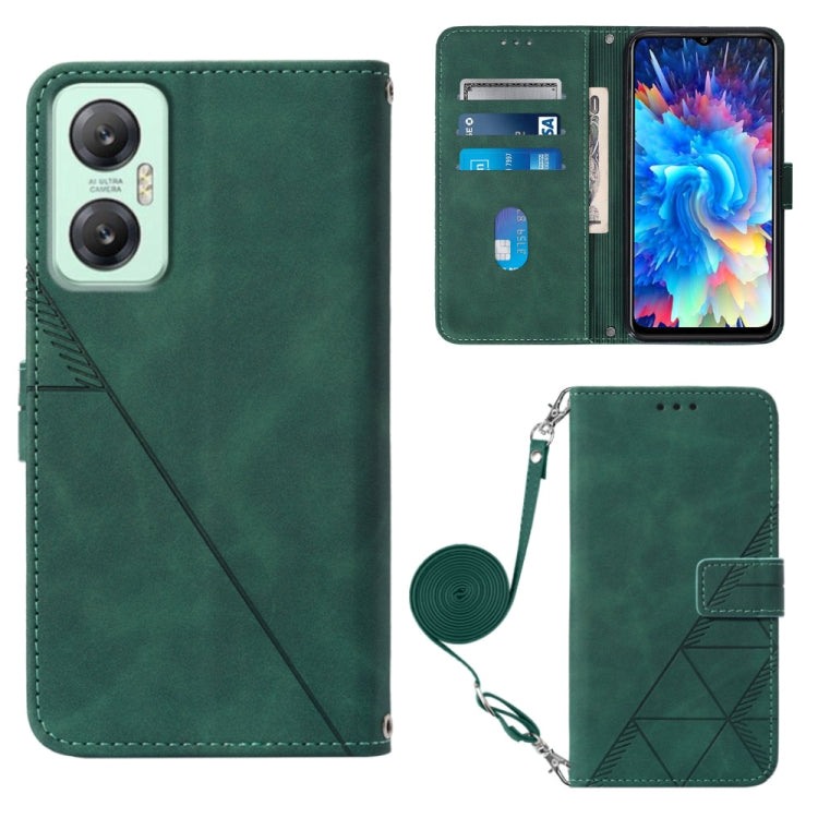 Crossbody 3D Embossed Flip Leather Phone Case, For Infinix Hot 20 4G, For Infinix Hot 20 5G, For Infinix Hot 20 Play, For Infinix Hot 20S/20 Pro, For Infinix Smart 7