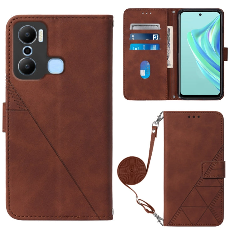 Crossbody 3D Embossed Flip Leather Phone Case, For Infinix Hot 20 4G, For Infinix Hot 20 5G, For Infinix Hot 20 Play, For Infinix Hot 20S/20 Pro, For Infinix Smart 7