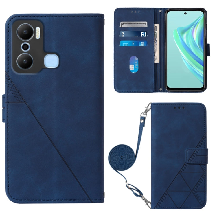 Crossbody 3D Embossed Flip Leather Phone Case, For Infinix Hot 20 4G, For Infinix Hot 20 5G, For Infinix Hot 20 Play, For Infinix Hot 20S/20 Pro, For Infinix Smart 7