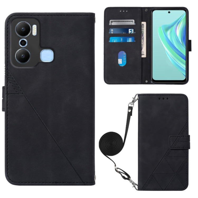 Crossbody 3D Embossed Flip Leather Phone Case, For Infinix Hot 20 4G, For Infinix Hot 20 5G, For Infinix Hot 20 Play, For Infinix Hot 20S/20 Pro, For Infinix Smart 7