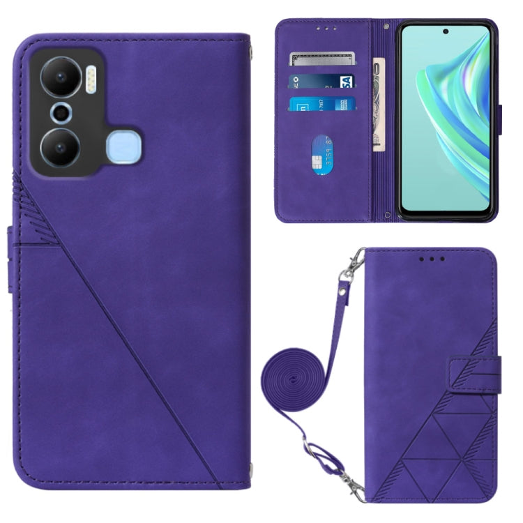 Crossbody 3D Embossed Flip Leather Phone Case, For Infinix Hot 20 4G, For Infinix Hot 20 5G, For Infinix Hot 20 Play, For Infinix Hot 20S/20 Pro, For Infinix Smart 7