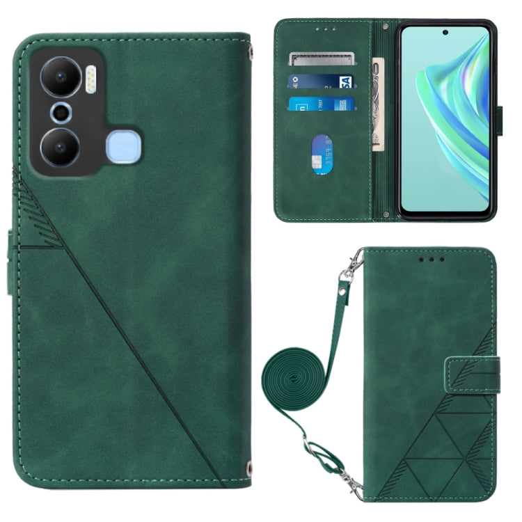 Crossbody 3D Embossed Flip Leather Phone Case, For Infinix Hot 20 4G, For Infinix Hot 20 5G, For Infinix Hot 20 Play, For Infinix Hot 20S/20 Pro, For Infinix Smart 7