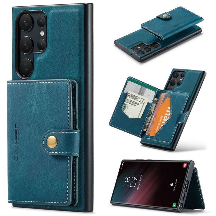 JEEHOOD Retro Magnetic Detachable Wallet Phone Case, For Samsung Galaxy S23 5G, For Samsung Galaxy S23+ 5G, For Samsung Galaxy S23 Ultra 5G