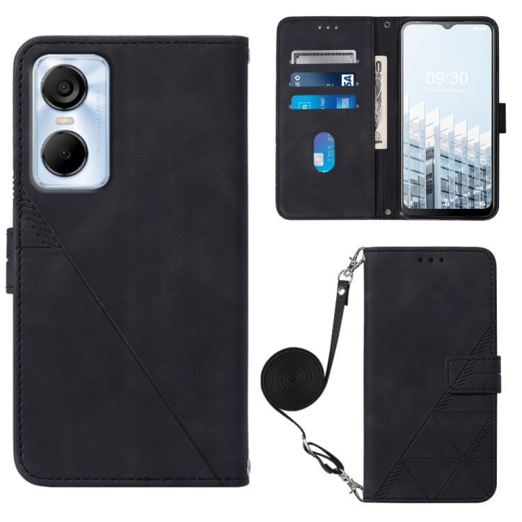 Crossbody 3D Embossed Flip Leather Phone Case, For Tecno Pop 6 Pro, For Tecno Pova 4, For Tecno Pova 4 Pro, For Tecno Pova Neo 2, For Google Pixel 7a, For Samsung Galaxy A04e