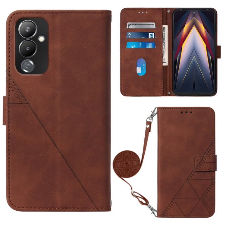 Crossbody 3D Embossed Flip Leather Phone Case, For Tecno Pop 6 Pro, For Tecno Pova 4, For Tecno Pova 4 Pro, For Tecno Pova Neo 2, For Google Pixel 7a, For Samsung Galaxy A04e