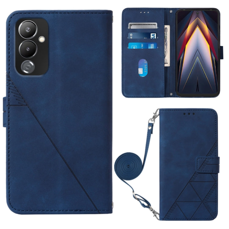 Crossbody 3D Embossed Flip Leather Phone Case, For Tecno Pop 6 Pro, For Tecno Pova 4, For Tecno Pova 4 Pro, For Tecno Pova Neo 2, For Google Pixel 7a, For Samsung Galaxy A04e