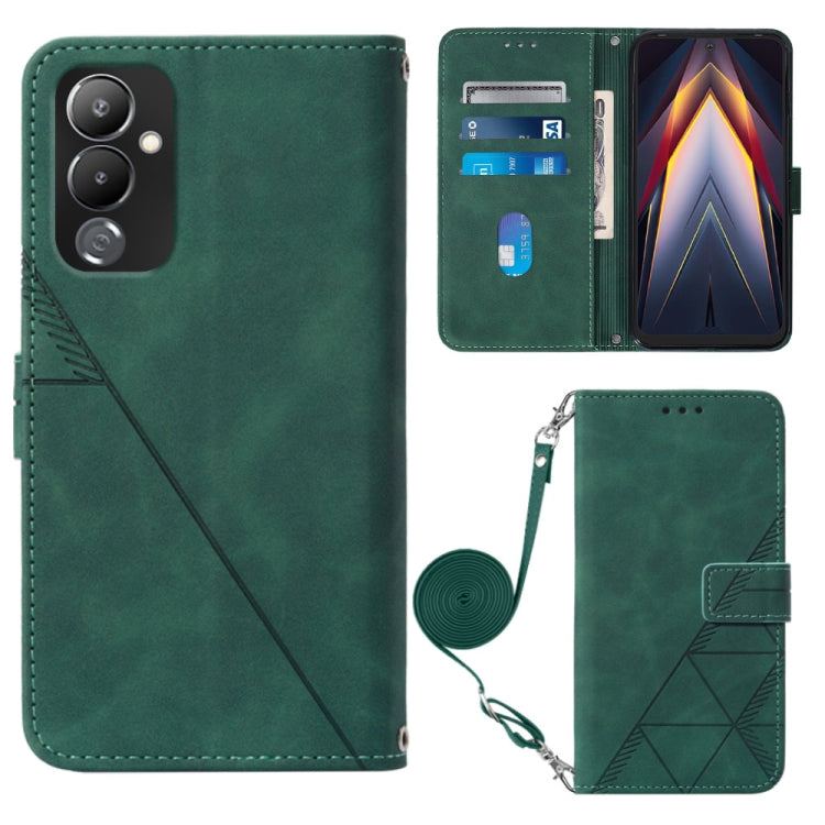 Crossbody 3D Embossed Flip Leather Phone Case, For Tecno Pop 6 Pro, For Tecno Pova 4, For Tecno Pova 4 Pro, For Tecno Pova Neo 2, For Google Pixel 7a, For Samsung Galaxy A04e