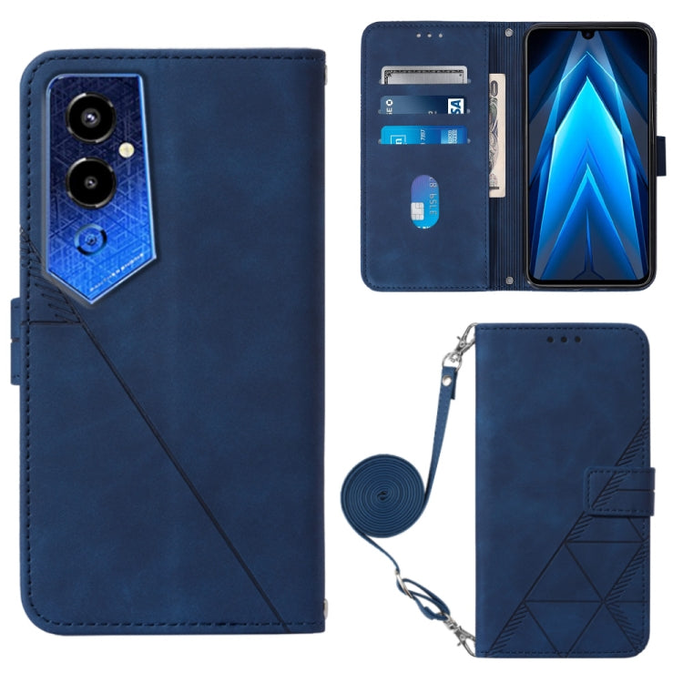 Crossbody 3D Embossed Flip Leather Phone Case, For Tecno Pop 6 Pro, For Tecno Pova 4, For Tecno Pova 4 Pro, For Tecno Pova Neo 2, For Google Pixel 7a, For Samsung Galaxy A04e