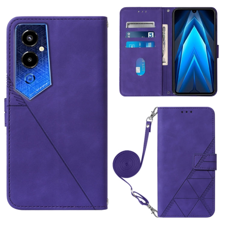 Crossbody 3D Embossed Flip Leather Phone Case, For Tecno Pop 6 Pro, For Tecno Pova 4, For Tecno Pova 4 Pro, For Tecno Pova Neo 2, For Google Pixel 7a, For Samsung Galaxy A04e