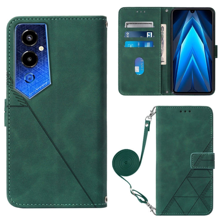 Crossbody 3D Embossed Flip Leather Phone Case, For Tecno Pop 6 Pro, For Tecno Pova 4, For Tecno Pova 4 Pro, For Tecno Pova Neo 2, For Google Pixel 7a, For Samsung Galaxy A04e