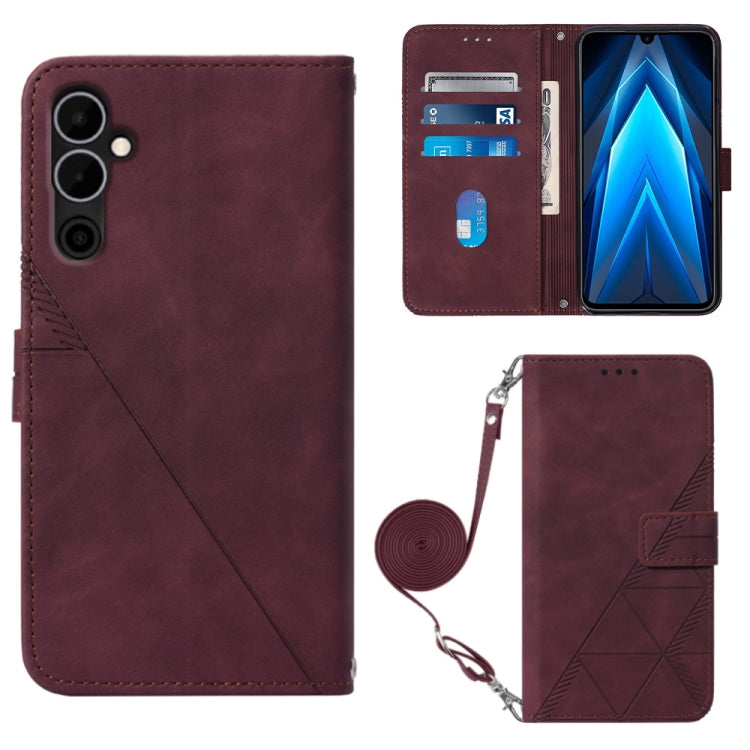 Crossbody 3D Embossed Flip Leather Phone Case, For Moxee m2160, For Tecno Pop 6 Pro, For Tecno Pova 4, For Tecno Pova 4 Pro, For Tecno Pova Neo 2, For Google Pixel 7a, For Samsung Galaxy A04e