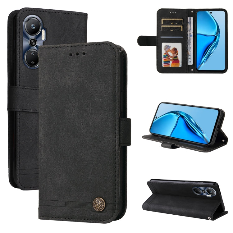 Skin Feel Life Tree Metal Button Leather Phone Case, For Infinix Hot 20 4G, For Infinix Hot 20s, For Infinix Note 12 / G96