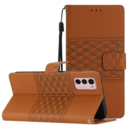 Diamond Embossed Skin Feel Leather Phone Case with Lanyard, For Motorola Moto G42, For Motorola Moto G50, For Motorola Moto G52, For Motorola Moto G60 / G40 Fushion, For Motorola Moto G62, For Motorola Moto One Action