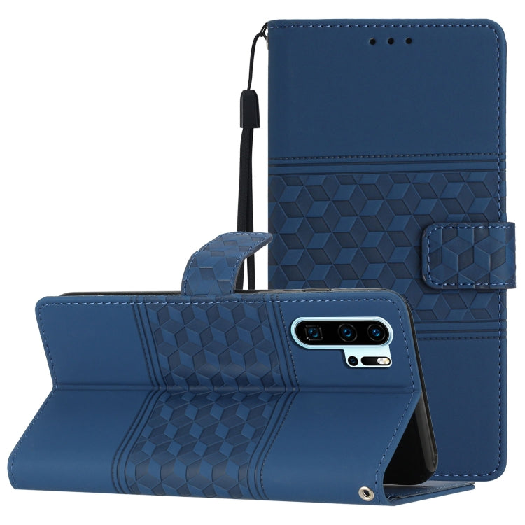 Diamond Embossed Skin Feel Leather Phone Case with Lanyard, For Huawei P20 Lite, For Huawei P20 Pro, For Huawei P30, For Huawei P30 Lite, For Huawei P30 Pro, For Huawei P40, For Huawei P40 Lite, For Huawei P40 Pro