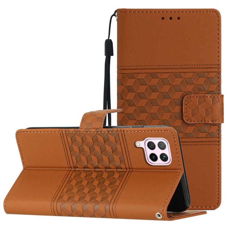 Diamond Embossed Skin Feel Leather Phone Case with Lanyard, For Huawei P20 Lite, For Huawei P20 Pro, For Huawei P30, For Huawei P30 Lite, For Huawei P30 Pro, For Huawei P40, For Huawei P40 Lite, For Huawei P40 Pro