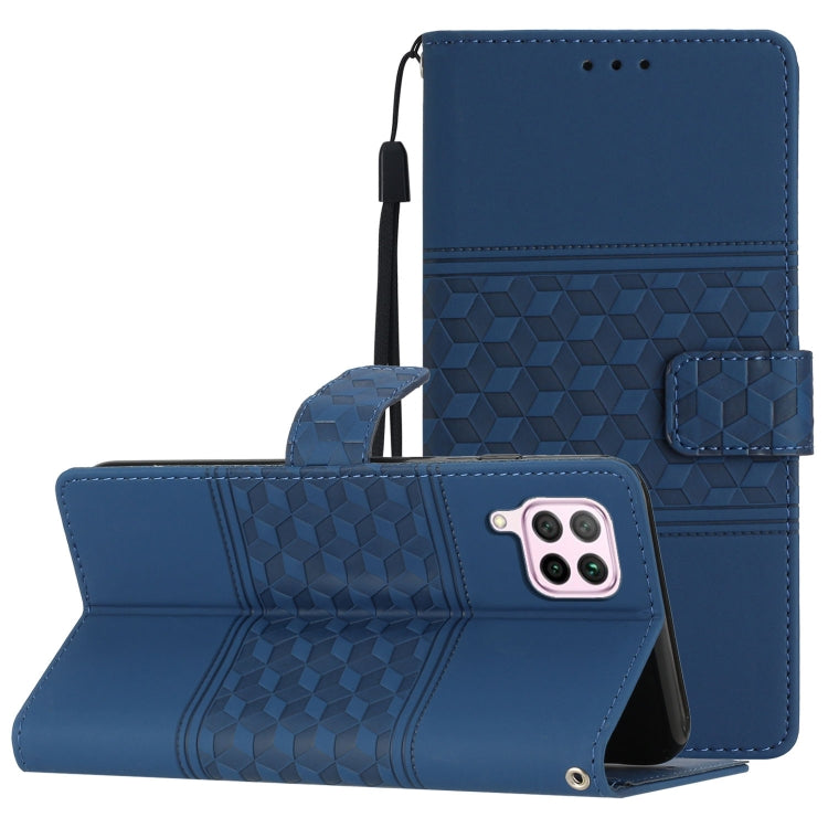 Diamond Embossed Skin Feel Leather Phone Case with Lanyard, For Huawei P20 Lite, For Huawei P20 Pro, For Huawei P30, For Huawei P30 Lite, For Huawei P30 Pro, For Huawei P40, For Huawei P40 Lite, For Huawei P40 Pro