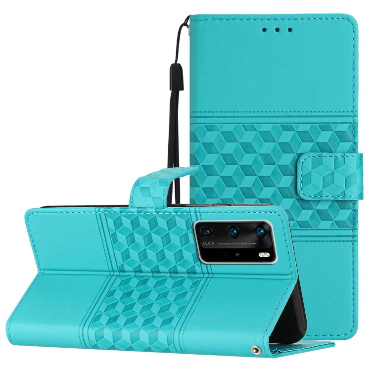Diamond Embossed Skin Feel Leather Phone Case with Lanyard, For Huawei P20 Lite, For Huawei P20 Pro, For Huawei P30, For Huawei P30 Lite, For Huawei P30 Pro, For Huawei P40, For Huawei P40 Lite, For Huawei P40 Pro