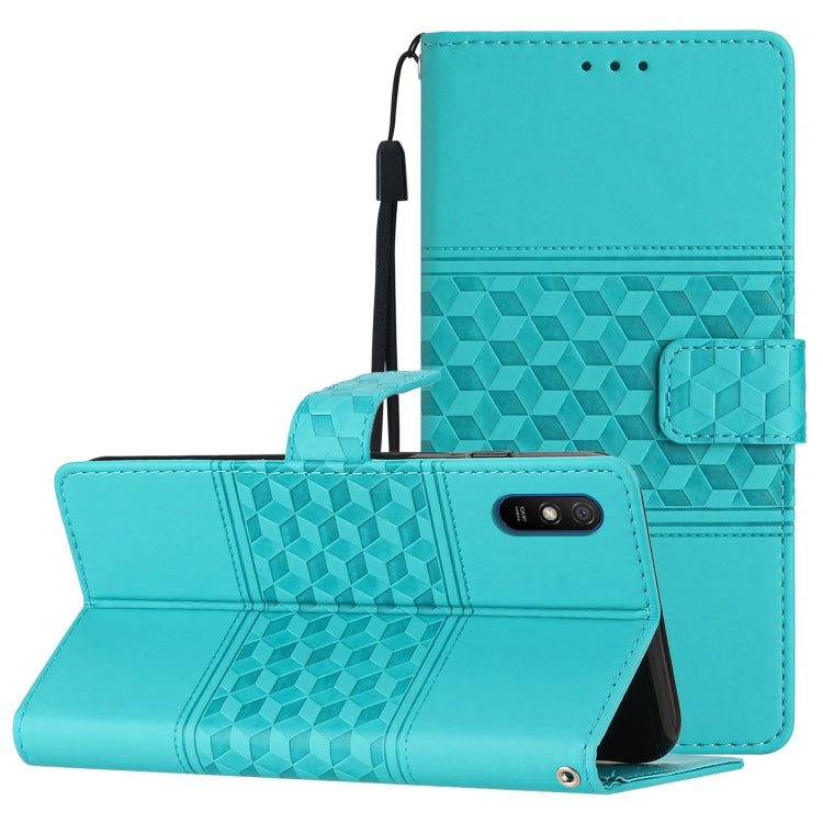 Diamond Embossed Skin Feel Leather Phone Case with Lanyard, For Xiaomi Redmi Note 9 5G / Note 9T, For Xiaomi Redmi 9A, For Xiaomi Redmi 9C, For Xiaomi Redmi 10, For Xiaomi Redmi 10 2022, For Xiaomi Redmi 10A, For Xiaomi Redmi 10C, For Xiaomi Redmi A1