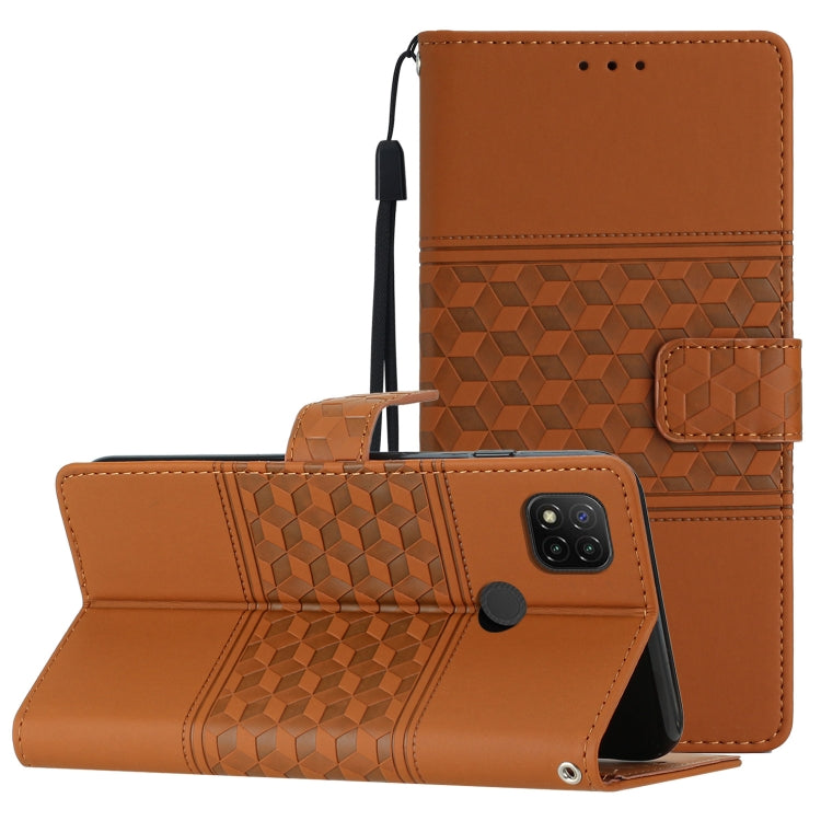 Diamond Embossed Skin Feel Leather Phone Case with Lanyard, For Xiaomi Redmi Note 9 5G / Note 9T, For Xiaomi Redmi 9A, For Xiaomi Redmi 9C, For Xiaomi Redmi 10, For Xiaomi Redmi 10 2022, For Xiaomi Redmi 10A, For Xiaomi Redmi 10C, For Xiaomi Redmi A1