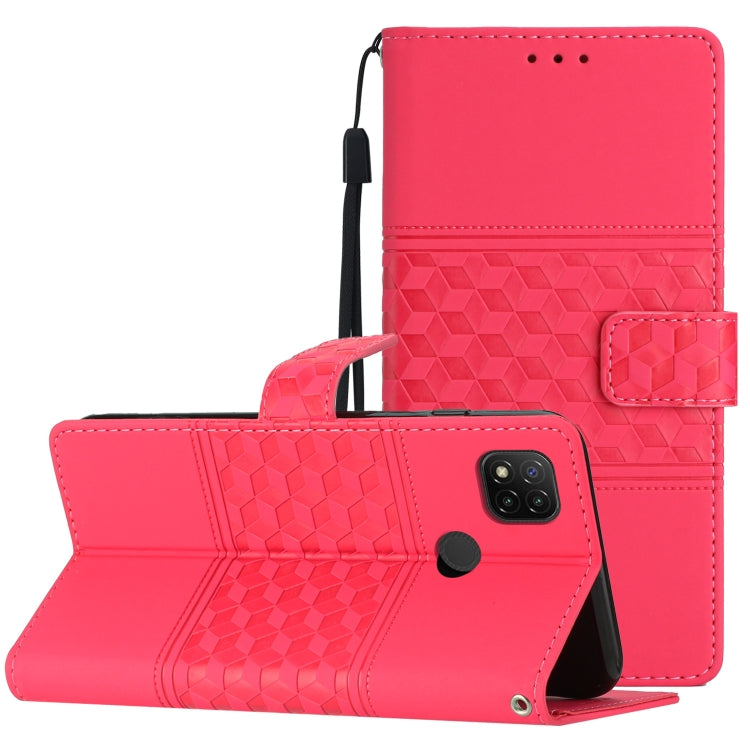 Diamond Embossed Skin Feel Leather Phone Case with Lanyard, For Xiaomi Redmi Note 9 5G / Note 9T, For Xiaomi Redmi 9A, For Xiaomi Redmi 9C, For Xiaomi Redmi 10, For Xiaomi Redmi 10 2022, For Xiaomi Redmi 10A, For Xiaomi Redmi 10C, For Xiaomi Redmi A1