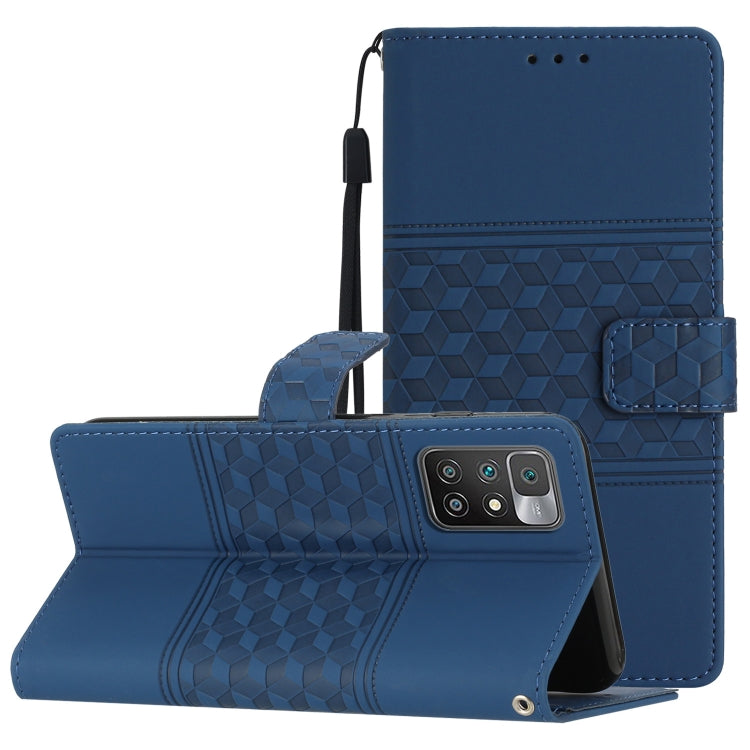 Diamond Embossed Skin Feel Leather Phone Case with Lanyard, For Xiaomi Redmi Note 9 5G / Note 9T, For Xiaomi Redmi 9A, For Xiaomi Redmi 9C, For Xiaomi Redmi 10, For Xiaomi Redmi 10 2022, For Xiaomi Redmi 10A, For Xiaomi Redmi 10C, For Xiaomi Redmi A1