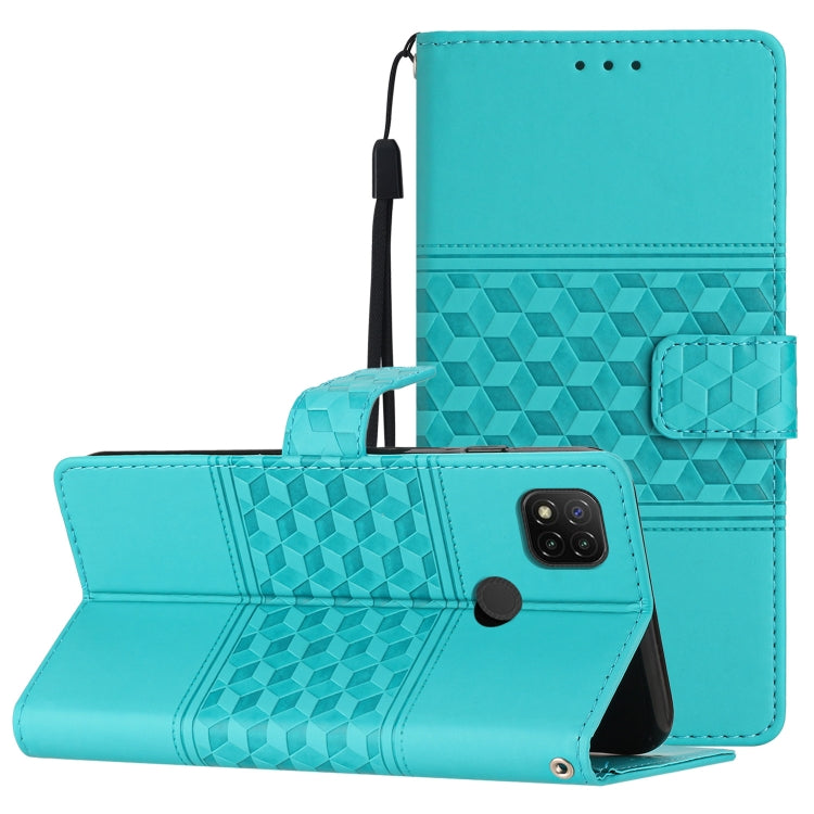 Diamond Embossed Skin Feel Leather Phone Case with Lanyard, For Xiaomi Redmi Note 9 5G / Note 9T, For Xiaomi Redmi 9A, For Xiaomi Redmi 9C, For Xiaomi Redmi 10, For Xiaomi Redmi 10 2022, For Xiaomi Redmi 10A, For Xiaomi Redmi 10C, For Xiaomi Redmi A1