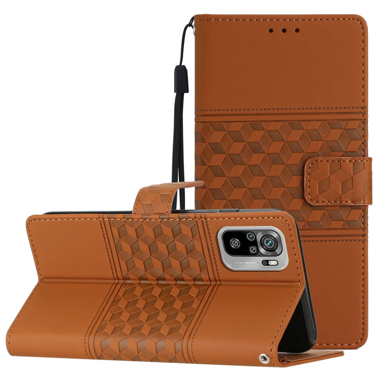 Diamond Embossed Skin Feel Leather Phone Case with Lanyard, For Xiaomi Redmi Note 8T, For Xiaomi Redmi Note 10 / Note 10S, For Xiaomi Redmi Note 10 5G, For Xiaomi Redmi Note 10 Pro / 10 Pro Max, For Xiaomi Redmi Note 11 Pro Global                      ...