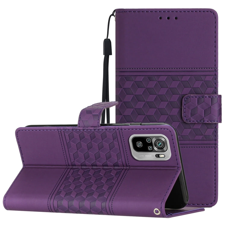 Diamond Embossed Skin Feel Leather Phone Case with Lanyard, For Xiaomi Redmi Note 8T, For Xiaomi Redmi Note 10 / Note 10S, For Xiaomi Redmi Note 10 5G, For Xiaomi Redmi Note 10 Pro / 10 Pro Max, For Xiaomi Redmi Note 11 Pro Global                      ...