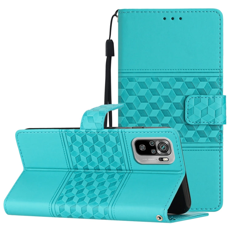 Diamond Embossed Skin Feel Leather Phone Case with Lanyard, For Xiaomi Redmi Note 8T, For Xiaomi Redmi Note 10 / Note 10S, For Xiaomi Redmi Note 10 5G, For Xiaomi Redmi Note 10 Pro / 10 Pro Max, For Xiaomi Redmi Note 11 Pro Global                      ...