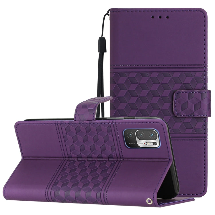 Diamond Embossed Skin Feel Leather Phone Case with Lanyard, For Xiaomi Redmi Note 8T, For Xiaomi Redmi Note 10 / Note 10S, For Xiaomi Redmi Note 10 5G, For Xiaomi Redmi Note 10 Pro / 10 Pro Max, For Xiaomi Redmi Note 11 Pro Global                      ...