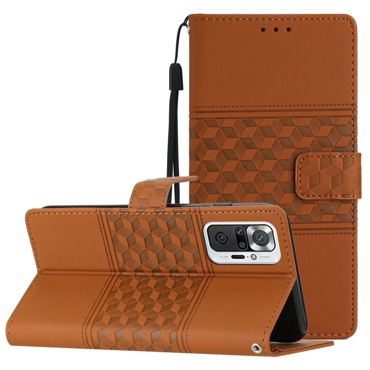 Diamond Embossed Skin Feel Leather Phone Case with Lanyard, For Xiaomi Redmi Note 8T, For Xiaomi Redmi Note 10 / Note 10S, For Xiaomi Redmi Note 10 5G, For Xiaomi Redmi Note 10 Pro / 10 Pro Max, For Xiaomi Redmi Note 11 Pro Global                      ...