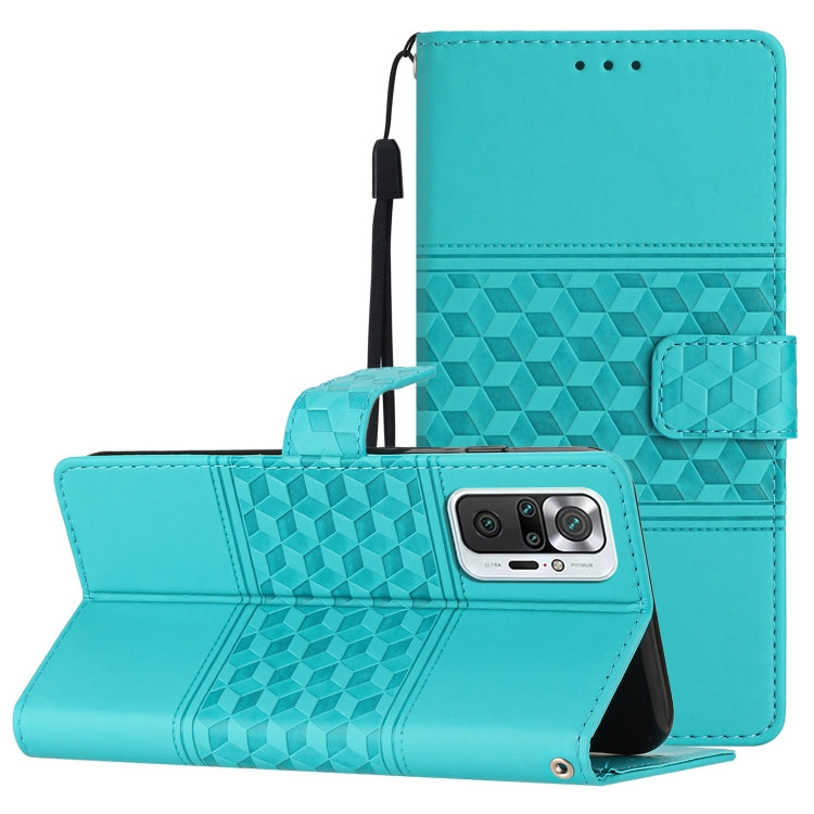 Diamond Embossed Skin Feel Leather Phone Case with Lanyard, For Xiaomi Redmi Note 8T, For Xiaomi Redmi Note 10 / Note 10S, For Xiaomi Redmi Note 10 5G, For Xiaomi Redmi Note 10 Pro / 10 Pro Max, For Xiaomi Redmi Note 11 Pro Global                      ...